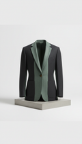 Minimalist tailored jacket in linen blend