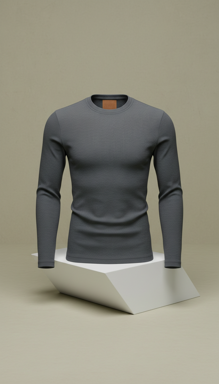 Slim-fit cotton shirt with matte finish