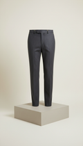 Tapered wool trousers with stretch